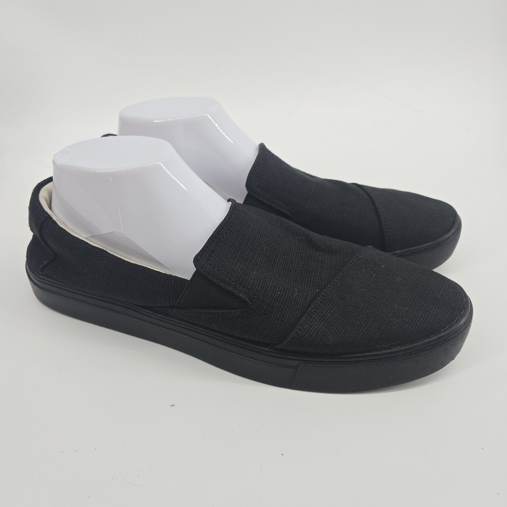 Toms Women's Luca Slip-On Peltz Casual Shoes Black On Black Size 11